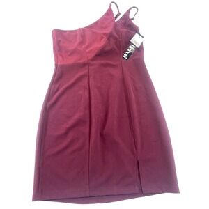 Speechless One Shoulder Mini Dress Size 13 Maroon Sleeveless Party Cocktail‎ NWT